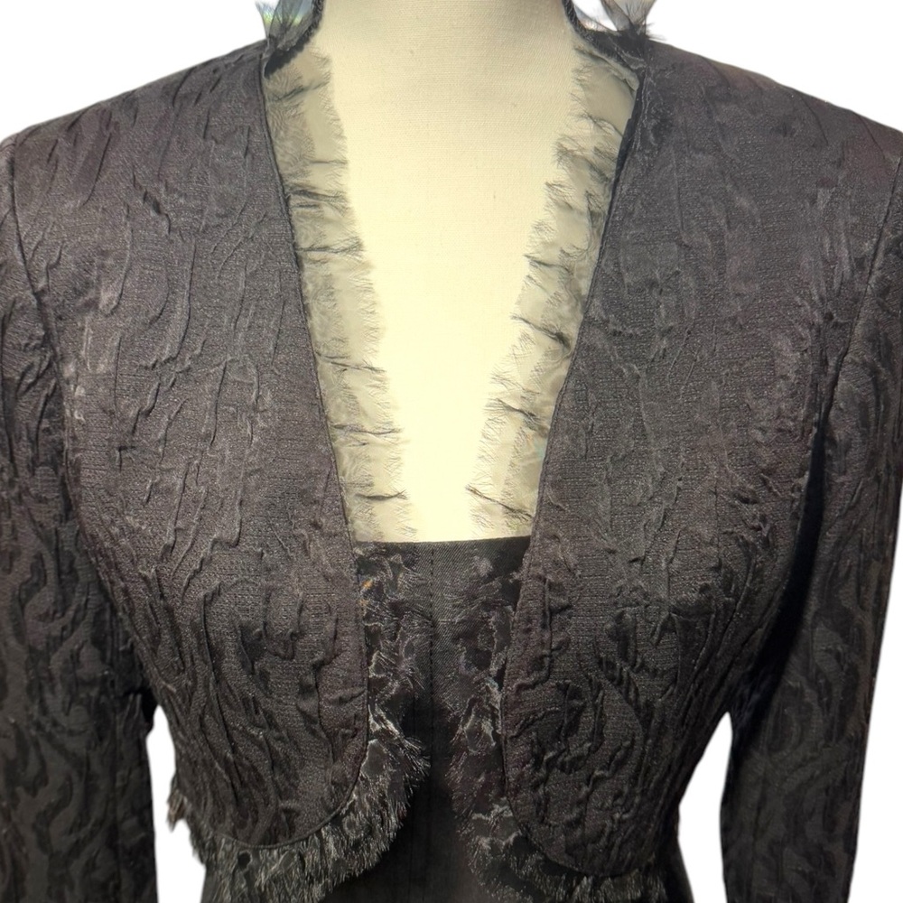 Lafayette 148 Black Cropped Blazer Jacket 10 - Picture 3 of 14